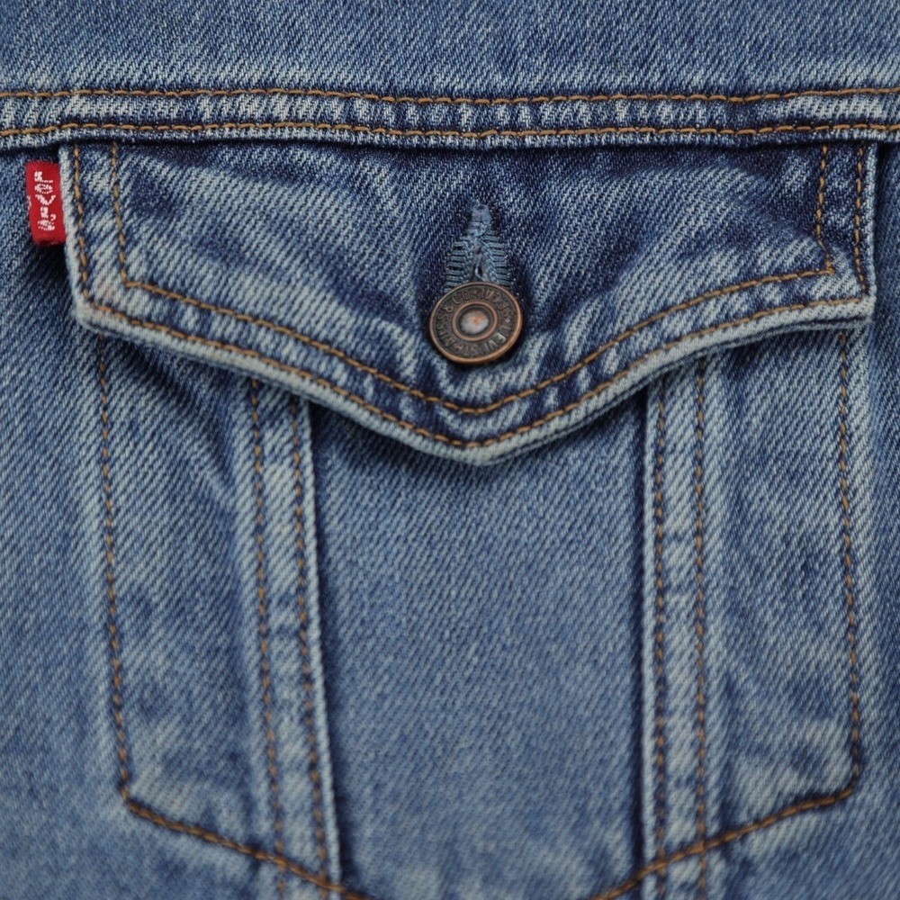 Levi's 70507‎ Mens Standard Trucker Denim Jacket Medium Wash Blue XL - Picture 4 of 6
